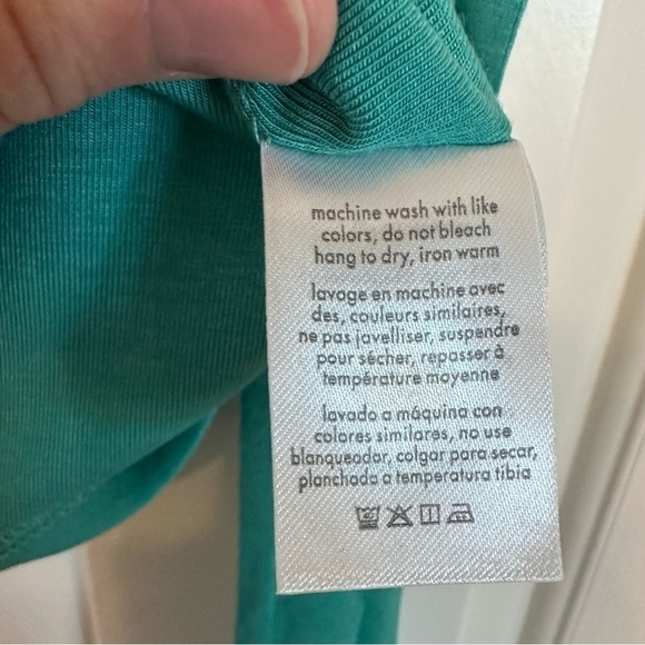 NWT WeWoreWhat cold shoulder long sleeve top in teal green cropped women’s XL - Picture 5 of 9